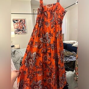 Beautiful deep orangey red Rhode for Target maxi dress.